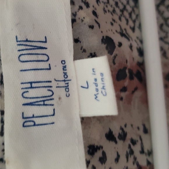 Peach Love California Bohemian Animal Print Semi Sheer Kimono Cardigan Duster - Picture 12 of 14